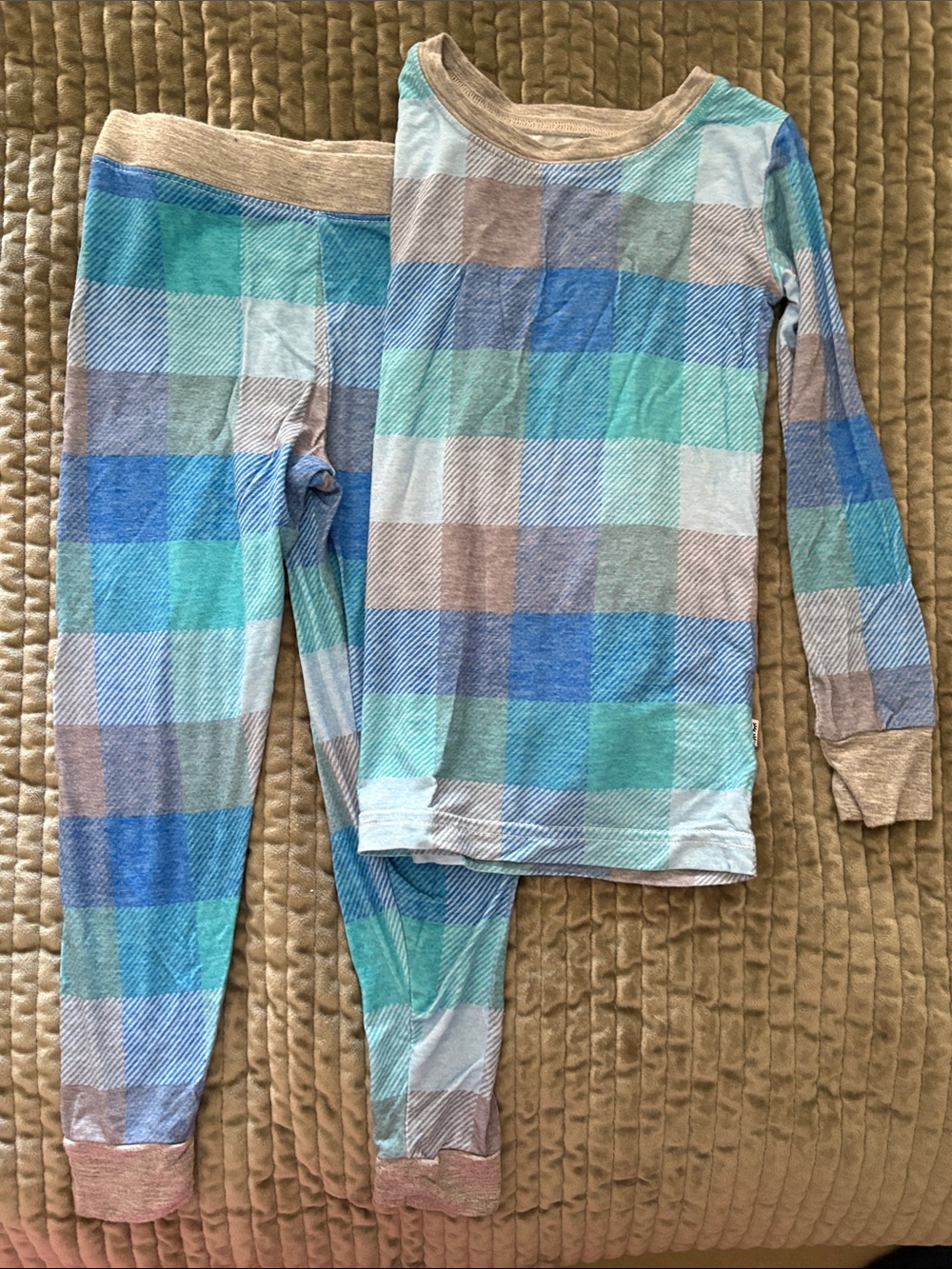 Little Sleepies plaid pajama set